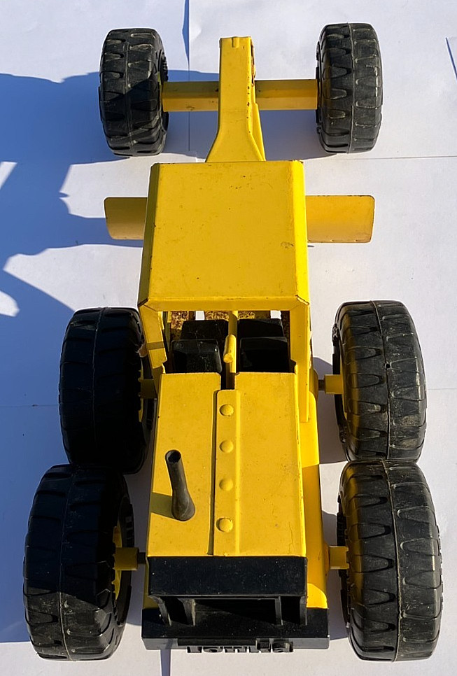 Vintage 1970s Tonka Pressed Steel Road Grader Model 2510 featuring MR-970 tires!