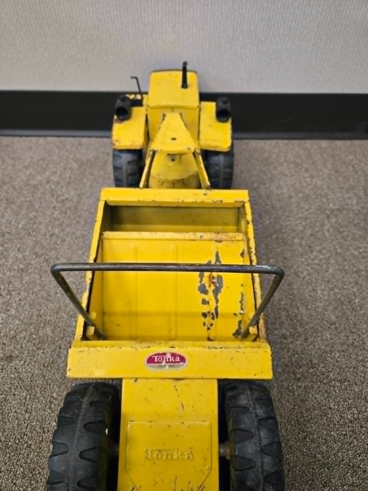 Vintage Tonka Pressed Steel Mighty Tonka Scraper Construction Vehicle Used/Fair