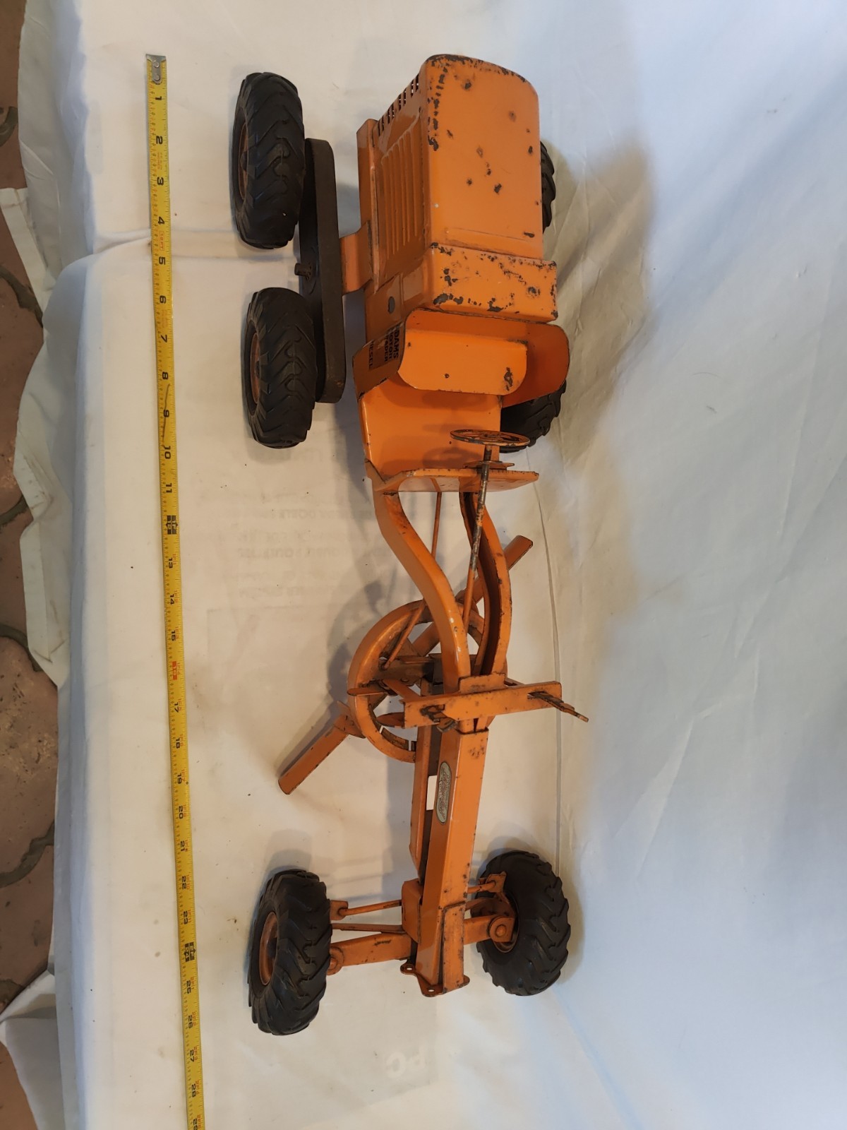 Doepke Model Toys Adams Road Grader Diesel Motor Steel 1950’s Vintage Fair Cond.