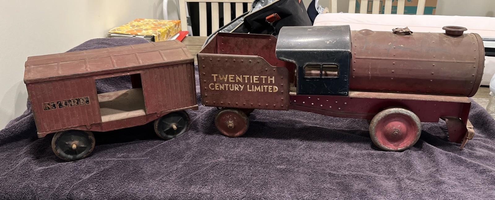 Vintage Steelcraft Twentieth Century Limited 1930s With Rail Car.