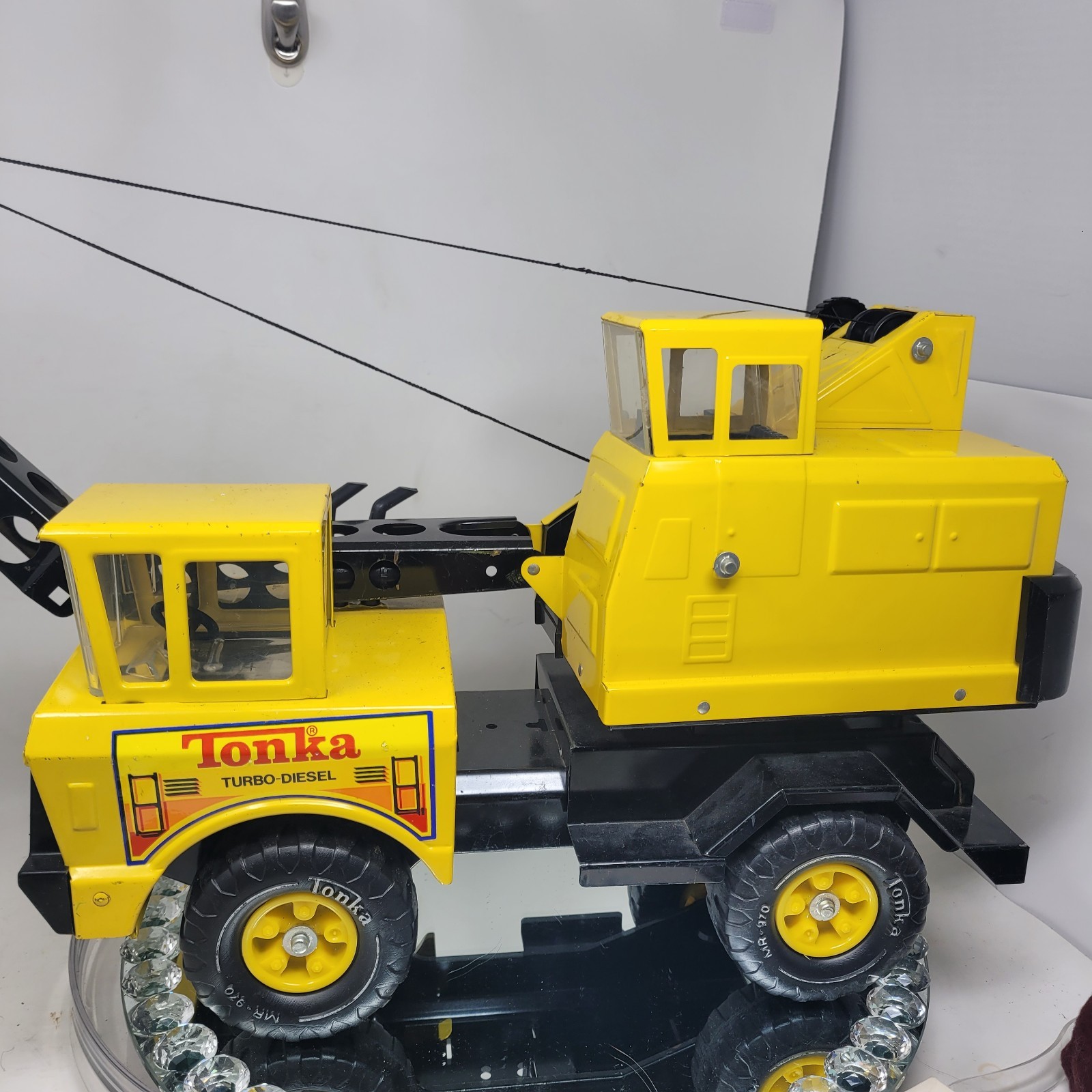 Vtg Metal Tonka Mighty Crane Claw #37180 Pressed Steel Toy Truck MR-970 Works!