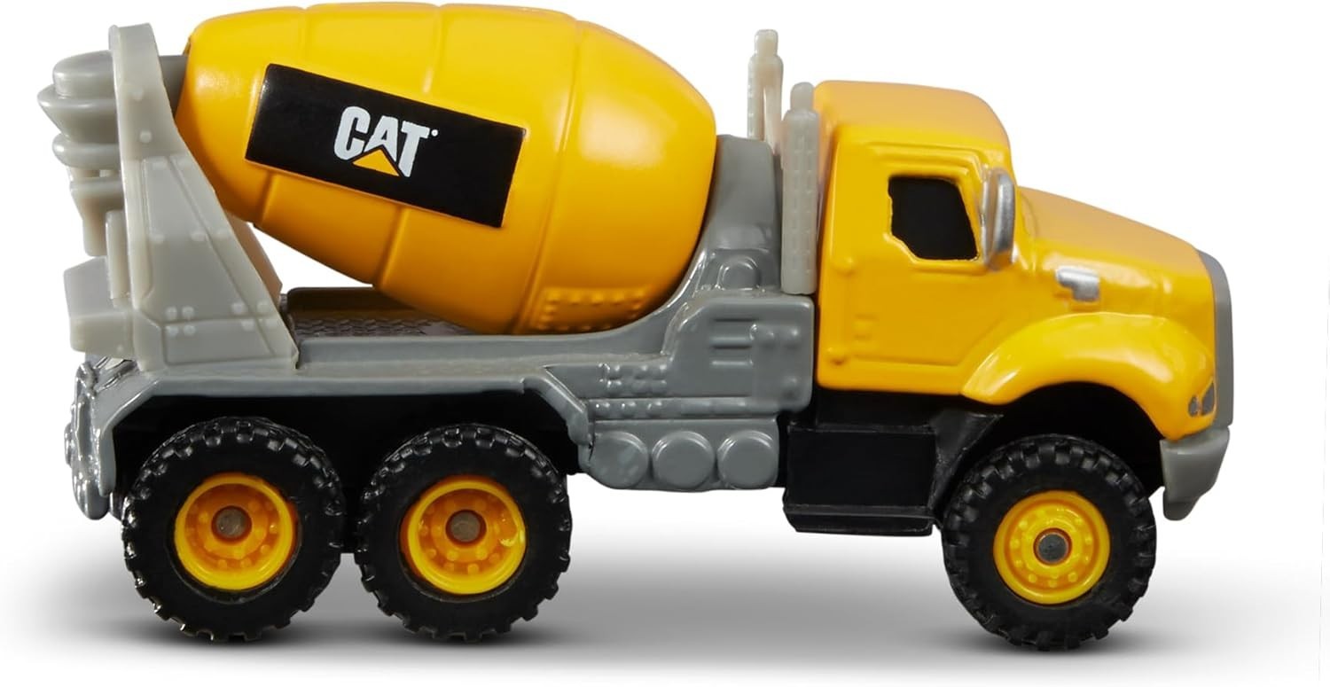 Die Cast Metal CAT 3-Pack: Durable Dump Truck, Grader & Cement Mixer for Kids
