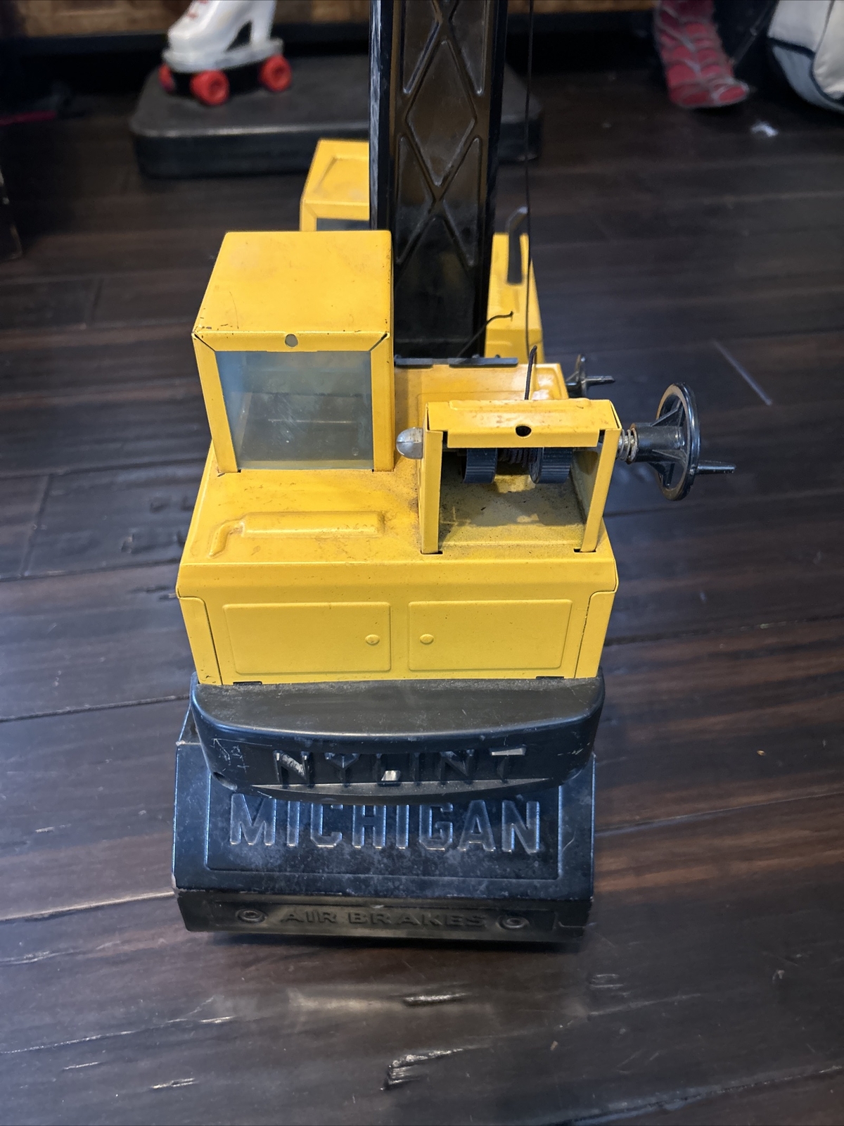 VINTAGE NYLINT JUMBO MICHIGAN CRANE TRUCK HOIST SHOVEL CONSTRUCTION METAL USA
