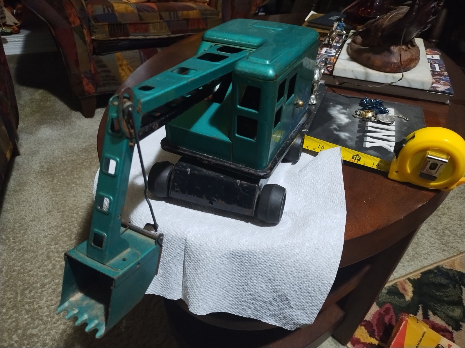 Vintage LUMAR CONTRACTORS MARX Power Shovel Crane Excavator Pressed Steel