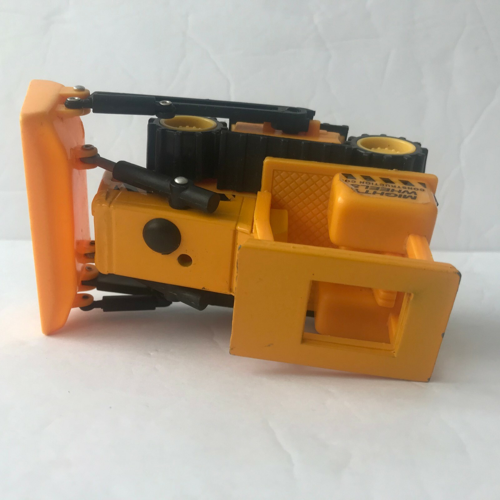 SOMA Mighty Wheels Dump Truck Front End Loader Construction Yellow Metal Plastic