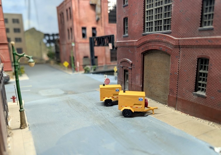 Custom Built 1/87 HO Scale 3D Printed Generac Diesel Generator Trailers Yellow