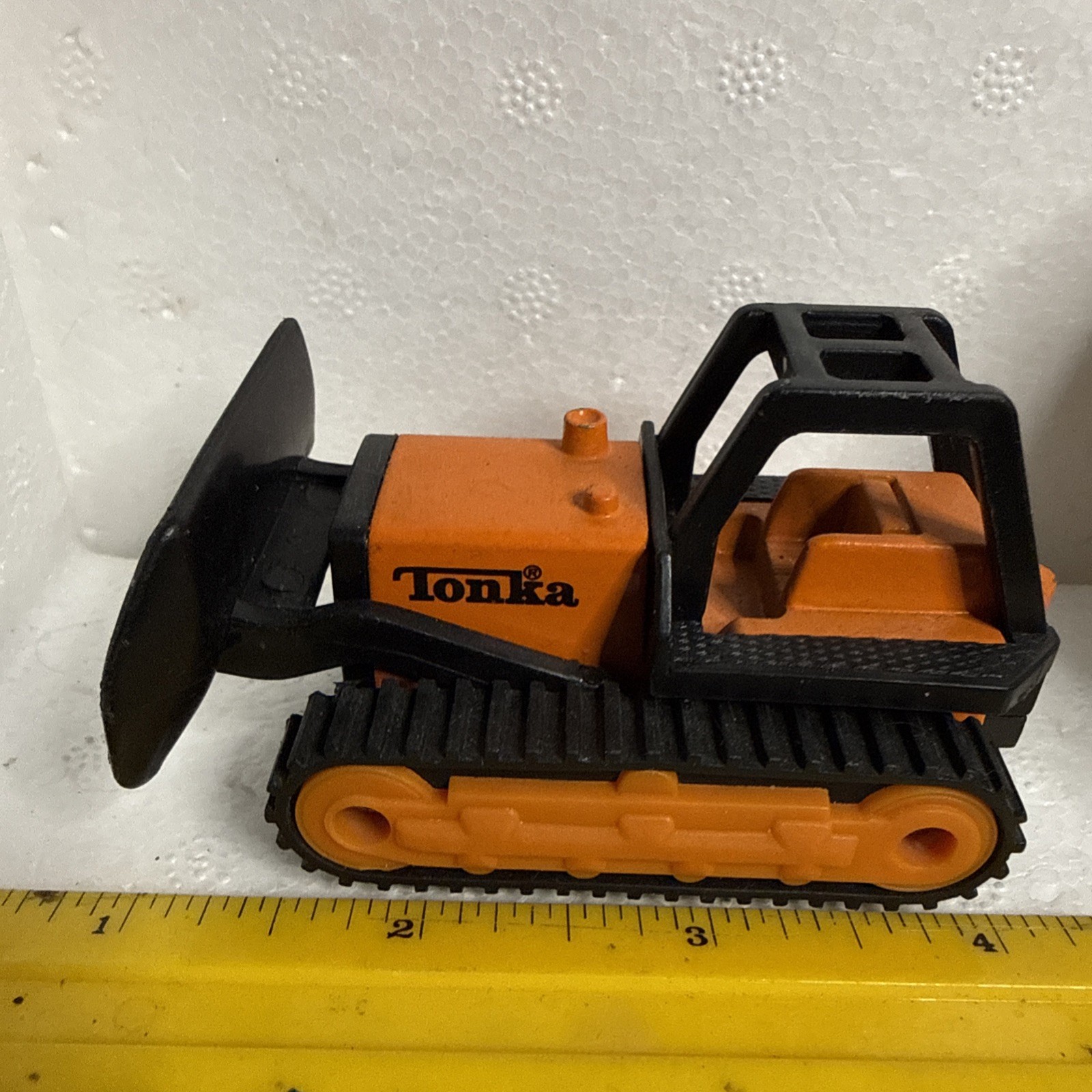 Tonka McDonalds Bulldozer Plow Diecast & Plastic Construction 2003 Orange