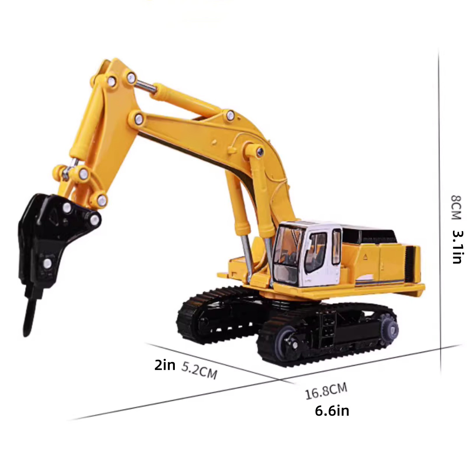 Alloy 1/87 Tracked Broken Machine Construction Vehicle Model Birthday Gift