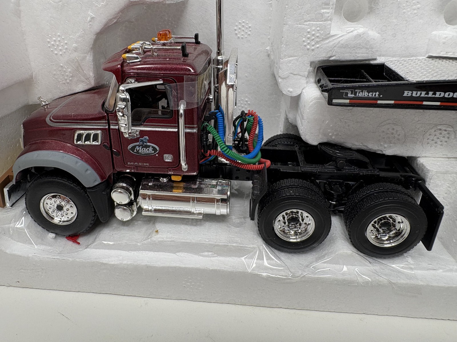 New! 1/50 First Gear Mack Granite MP Engine series With Triaxel Talbert Lowboy