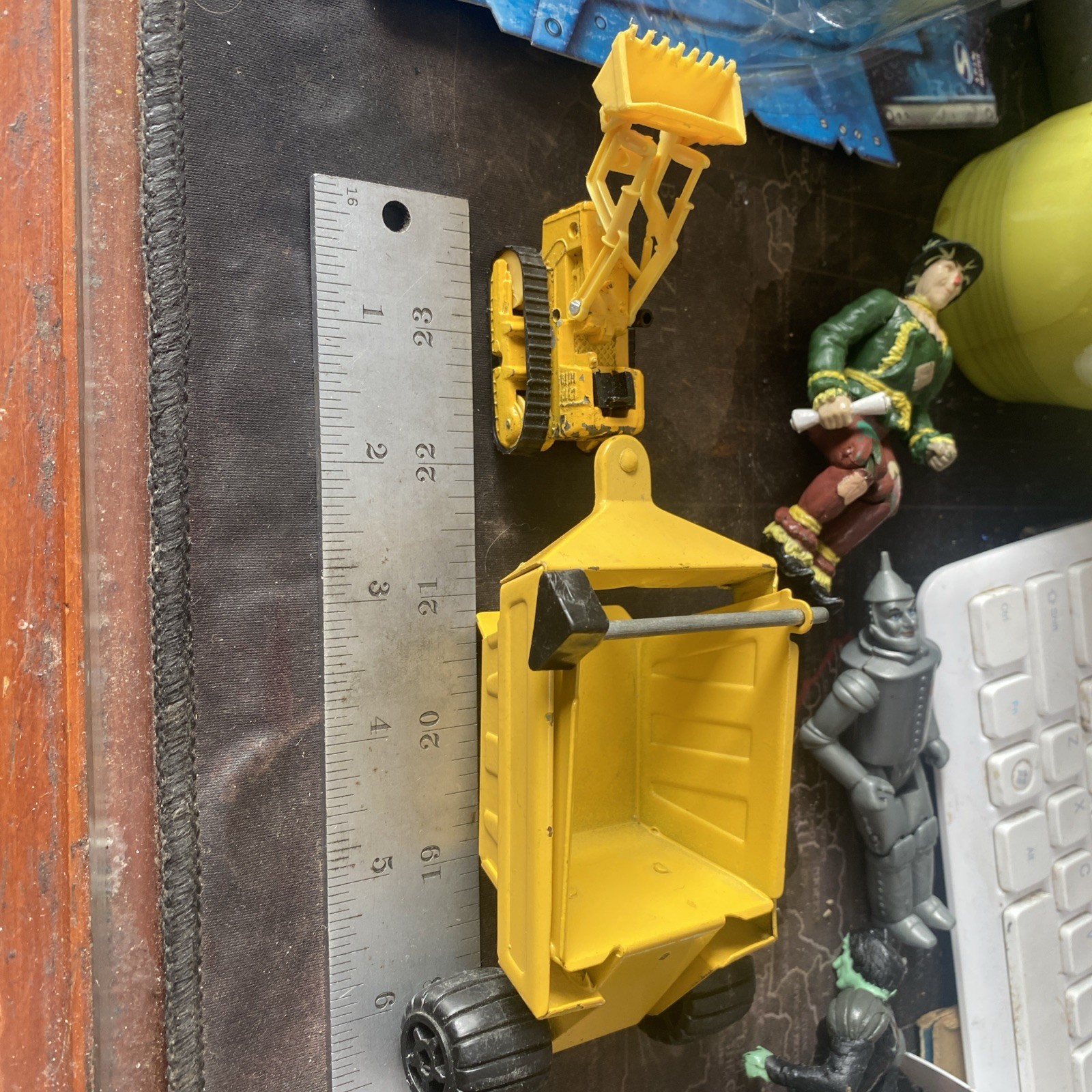Yellow Pan Scraper earth mover Trailer Toy Unnamed And Zylmex Bulldozer
