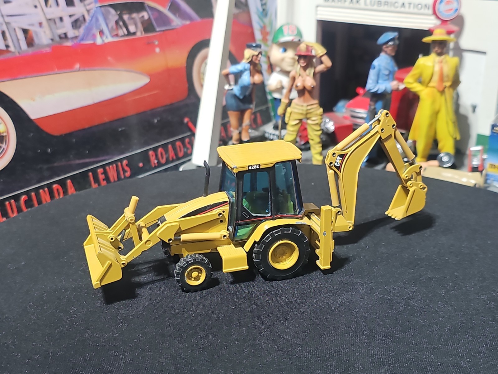 VINTAGE RARE NZG JB503 Modelle 1:50 Scale Caterpillar 416C Backhoe Loader