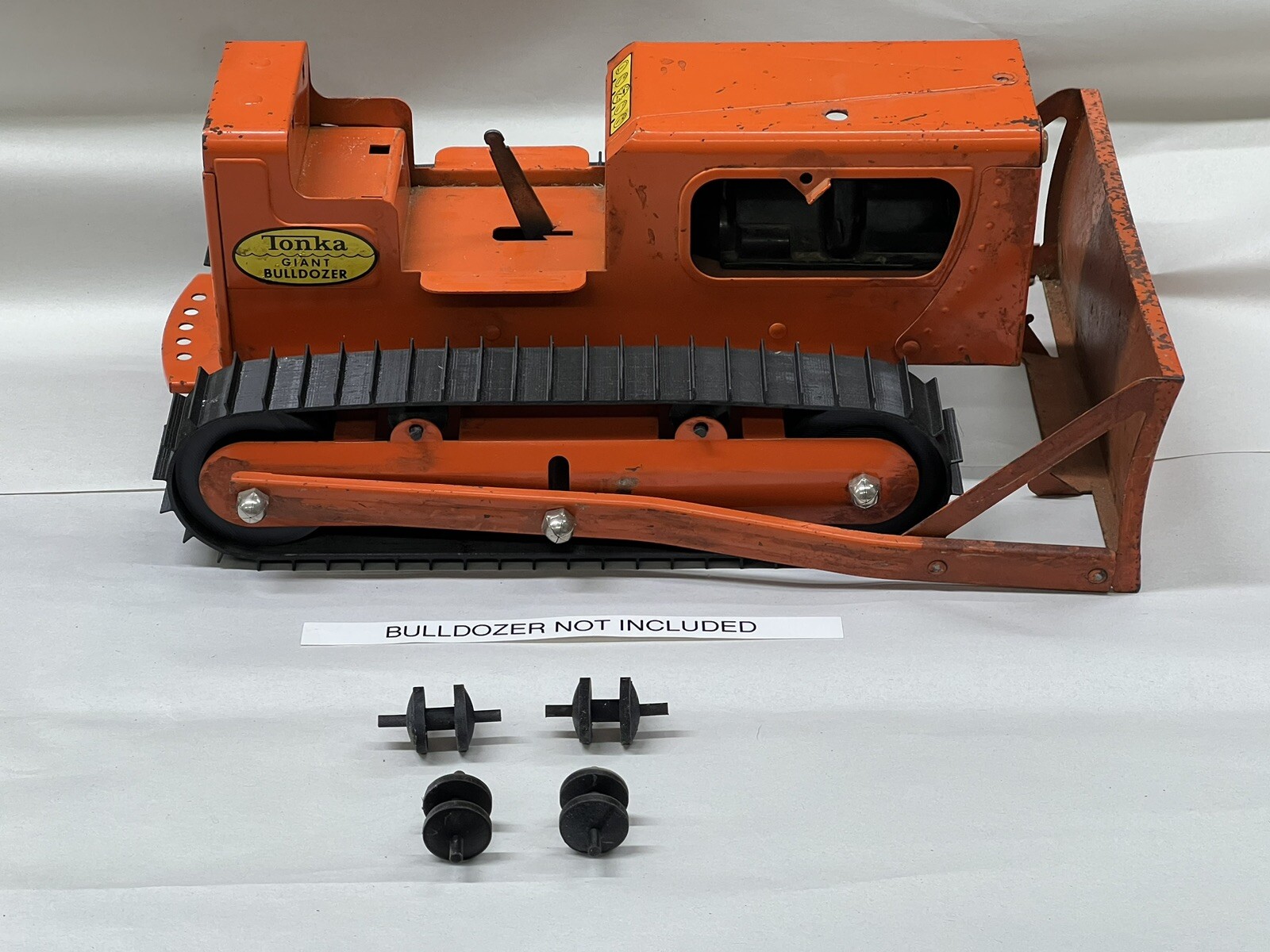 Vintage Tonka Toy Giant bulldozer Pressed Steel Metal (SMALL ROLLERS ONLY)
