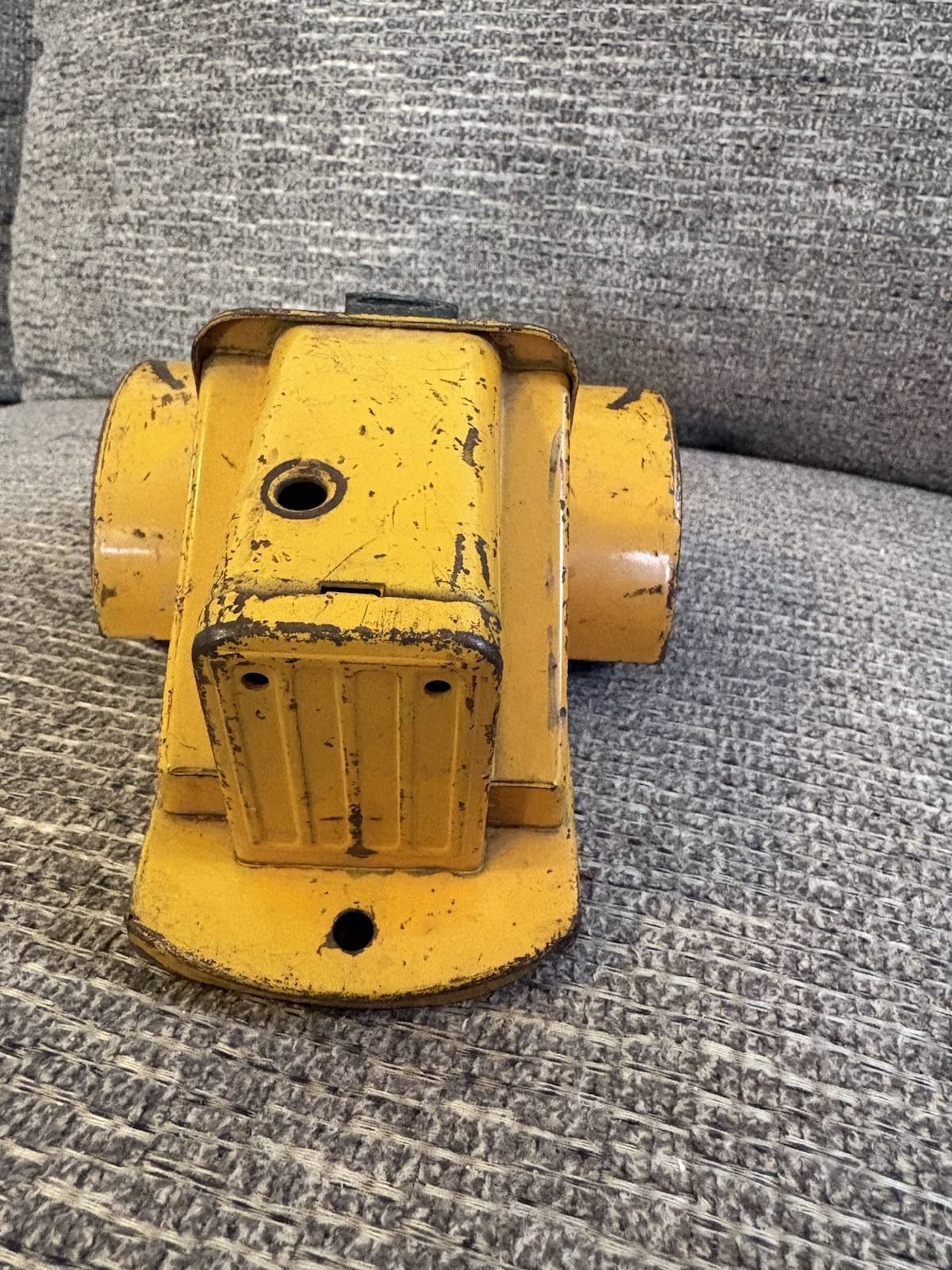 Vintage Marx LUMAR Earth Hauler Pressed Steel Tractor Cab Yellow 1950s