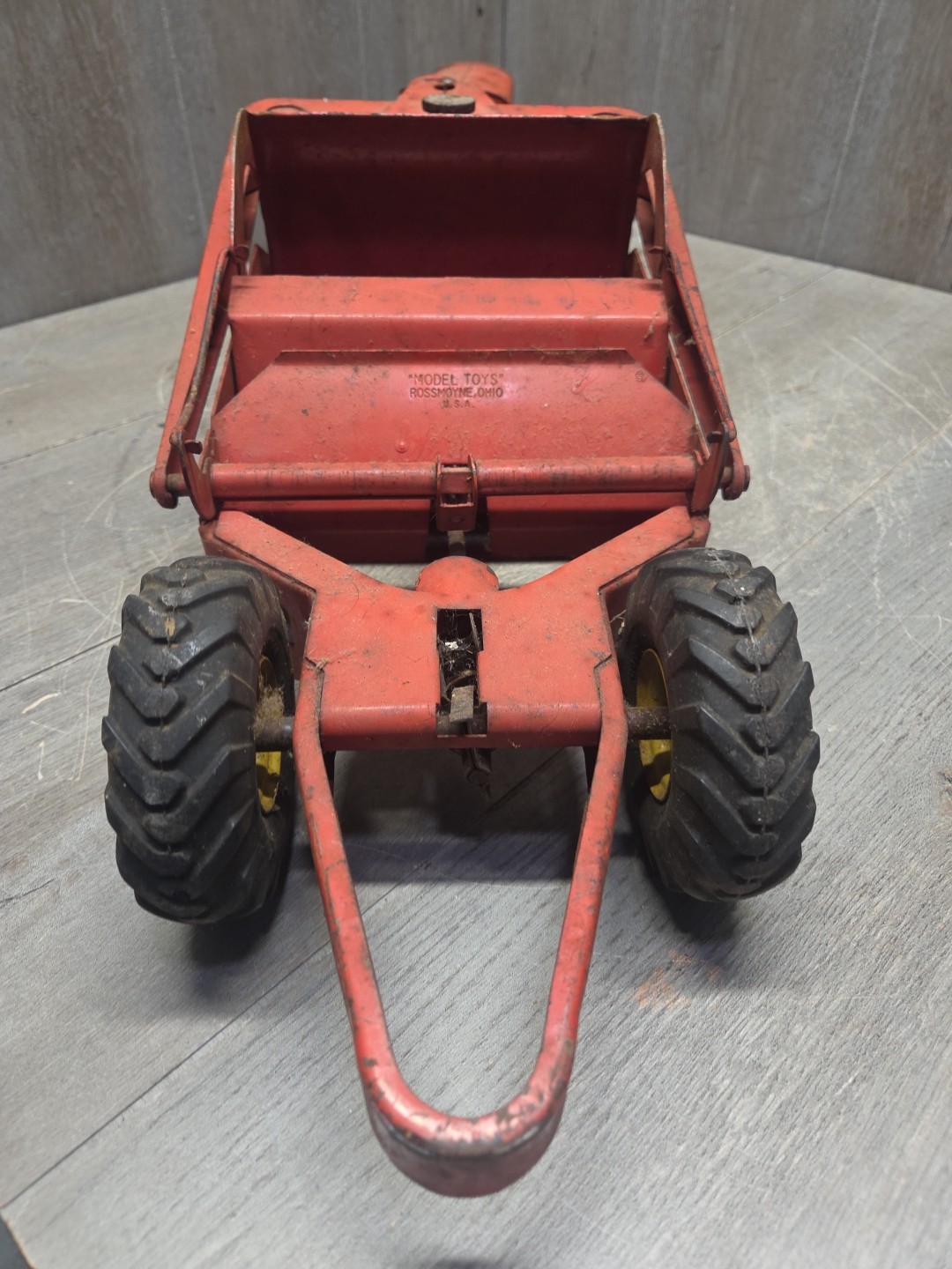 Doepke Model Toys Heiliner Earth Mover Scraper Construction Tractor Vintage 50’s