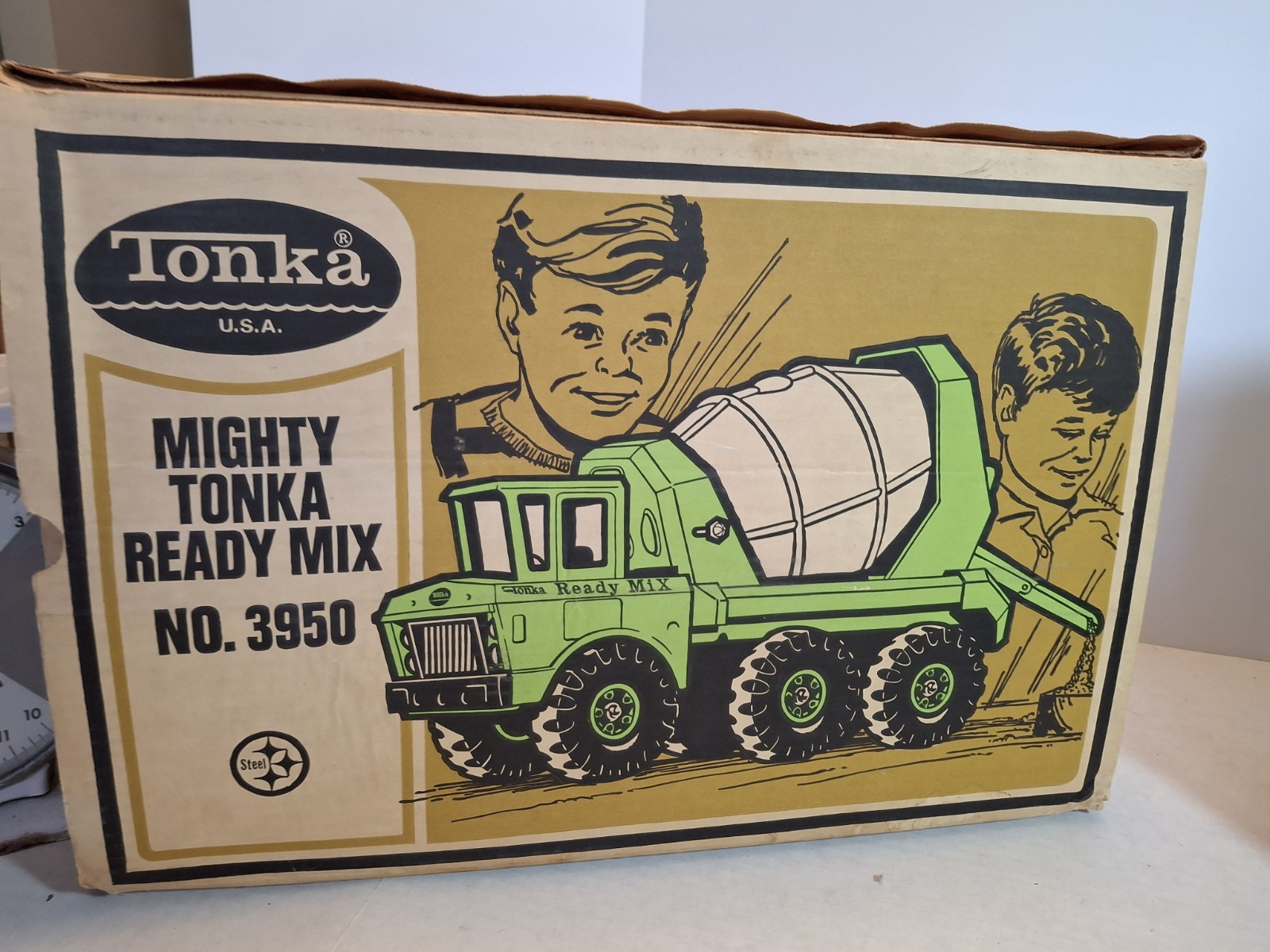 Tonka Mighty Tonka Ready Mix Cement Mixer Truck No. 3950 w/ Box