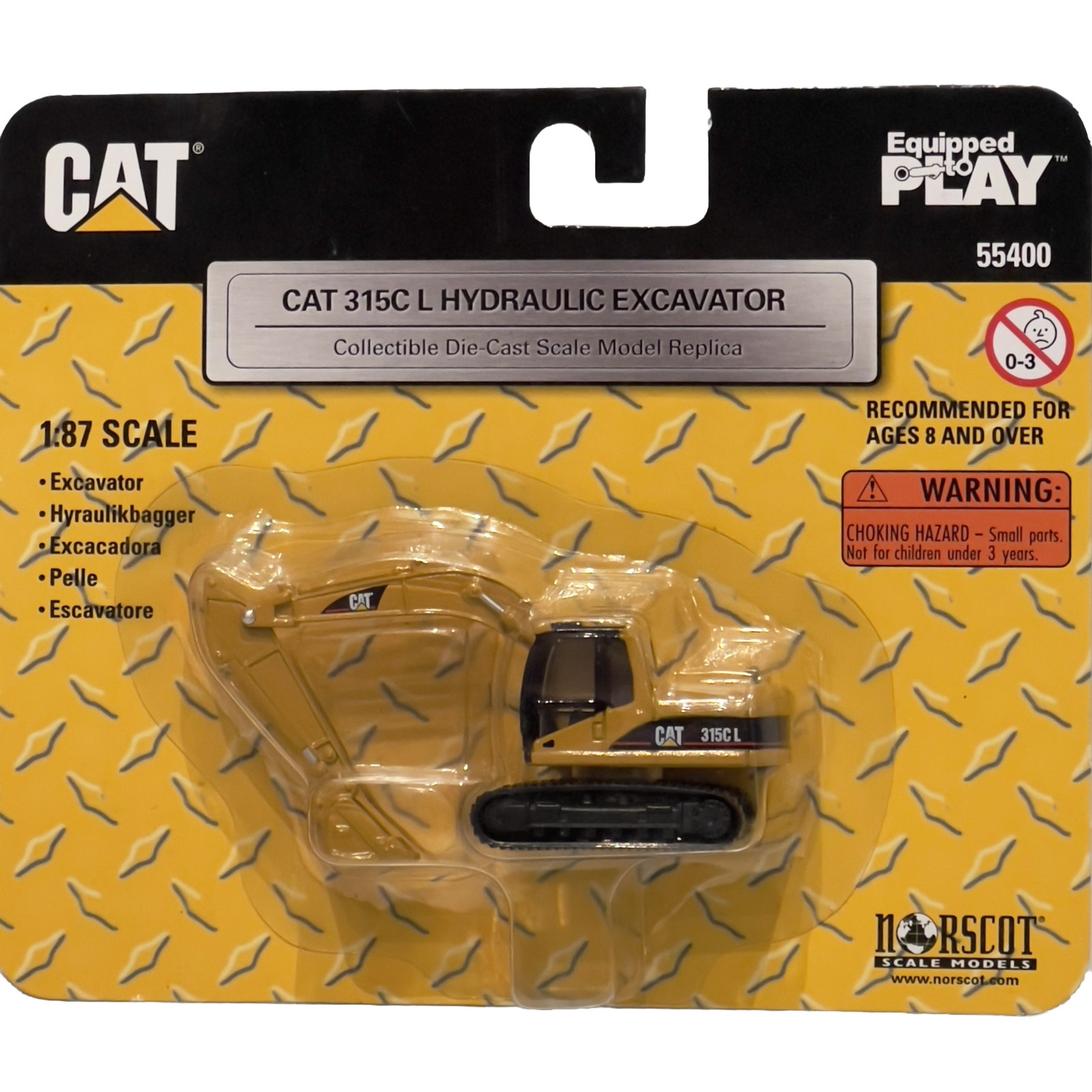Diecast Norscot Die-Cast 1/87 HO Scale Cat 315C Excavator 55400 NEW NRFB 2005