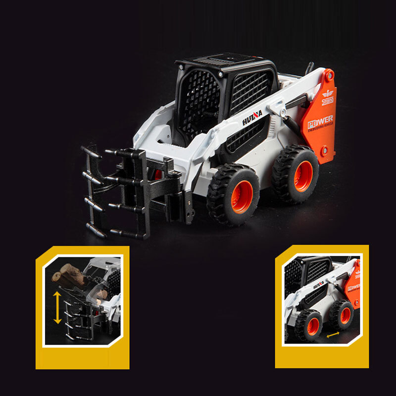 1:50 Wood Grab Toy Truck for Boys Alloy Metal Diecast Construction Vehicle Model