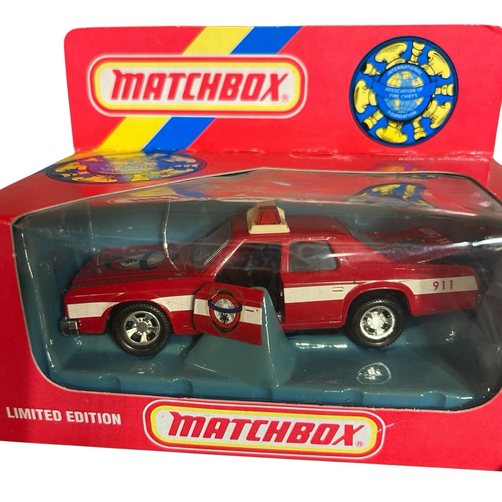 Matchbox SuperKings Grand Fury Fire Chief Car Vintage 1990 1/43 scale