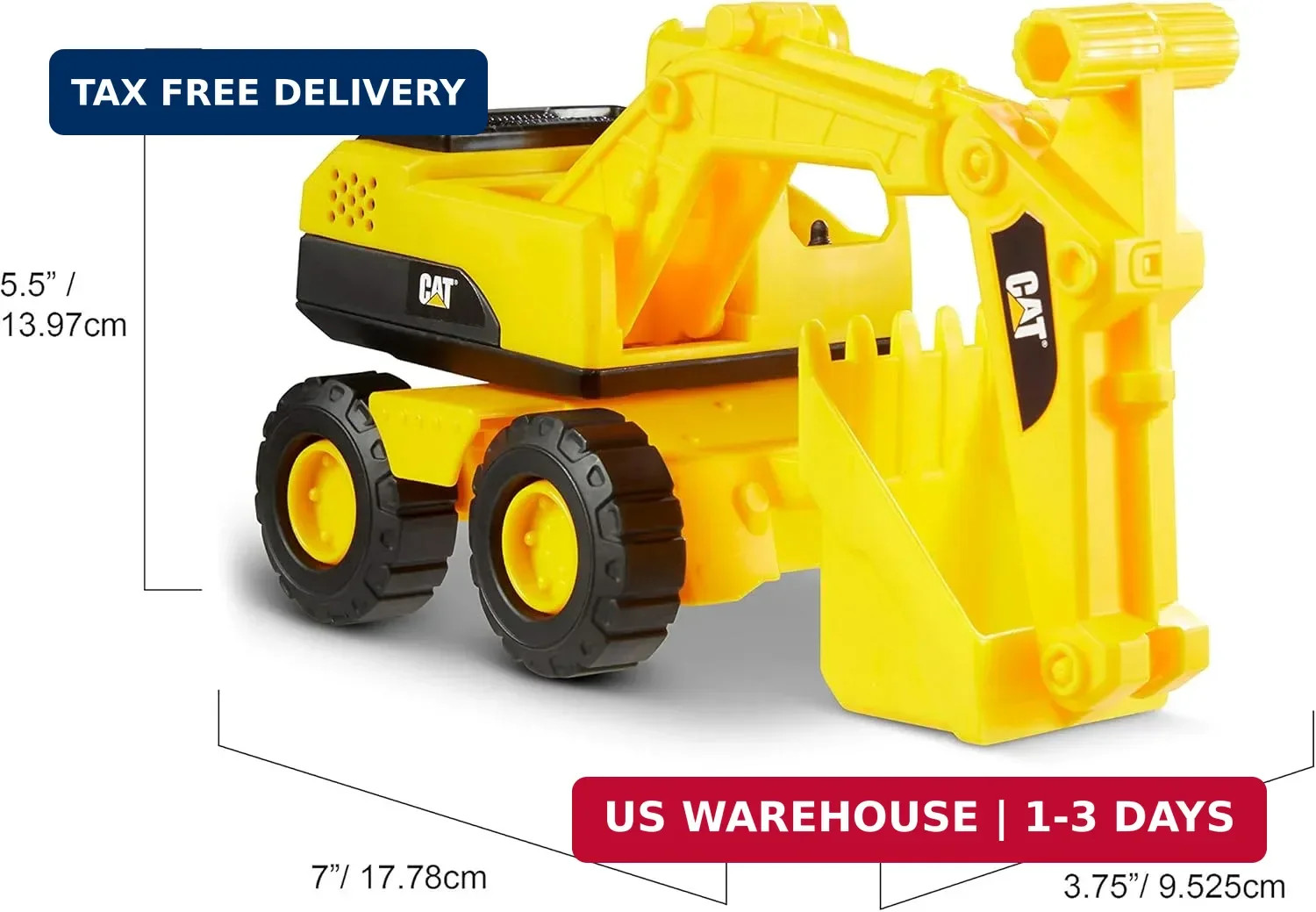 Cat Construction 7″ Dump Truck, Loader & Excavator toys Combo Pack