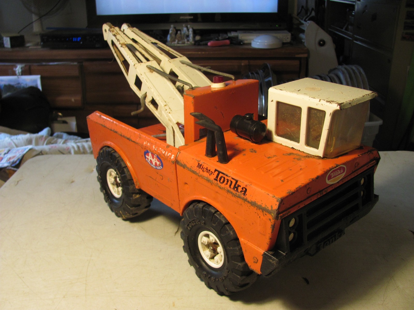 1970’s Mighty Tonka Orange Tow Truck.