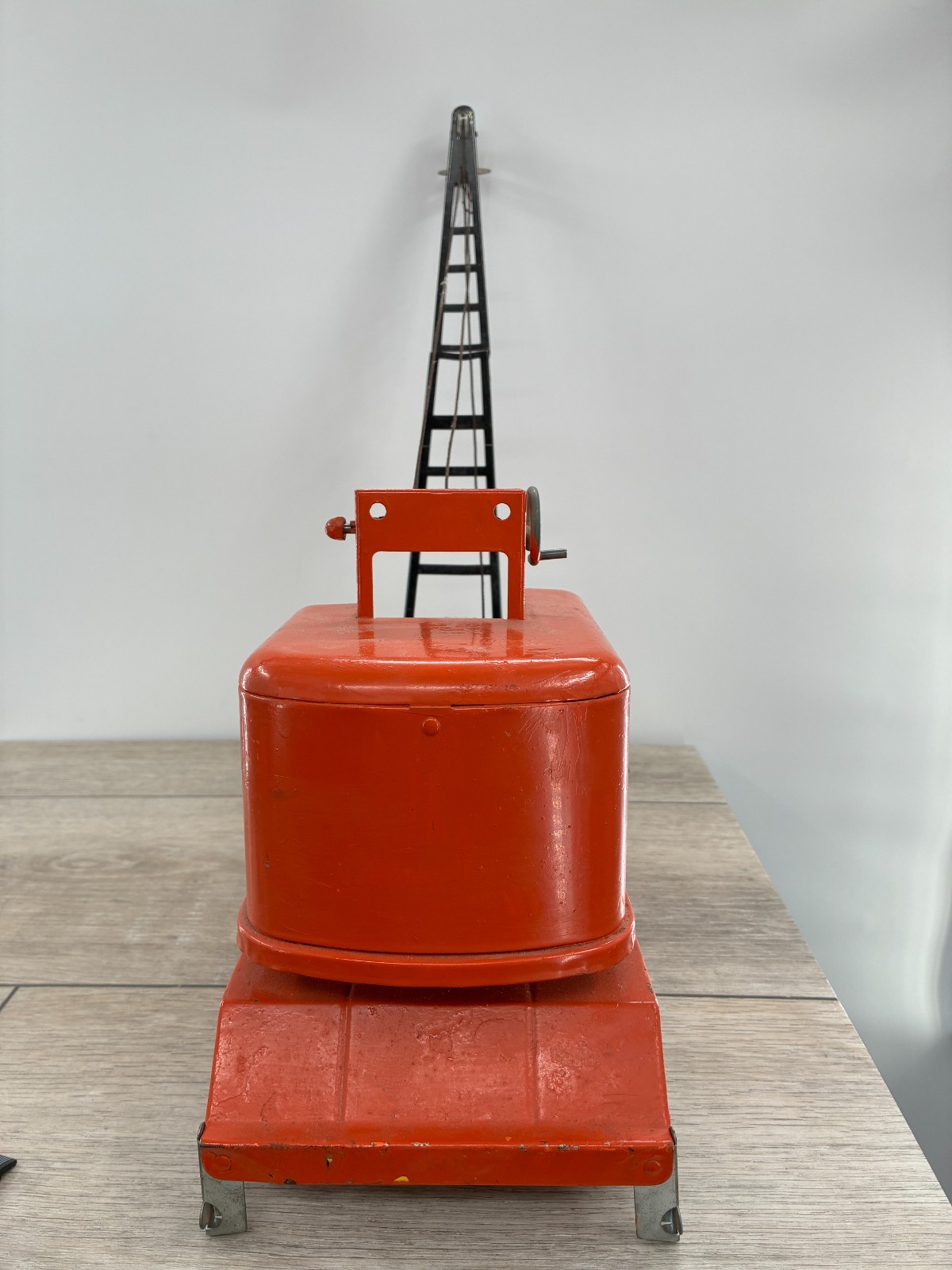 Vintage Tonka State Hi-Way Mobile Clam Crane Painted Orange Works Steel Toy 60s