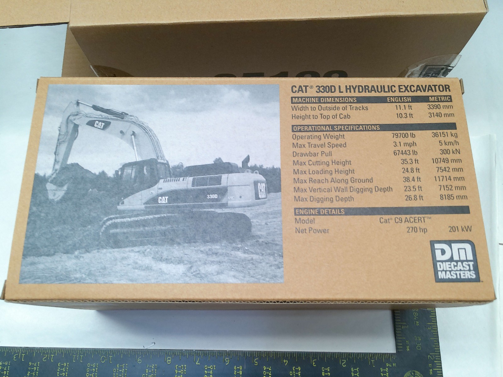 1:50 CAT 330D L Hydraulic Excavator Caterpillar by Diecast Masters #85199 – NOS