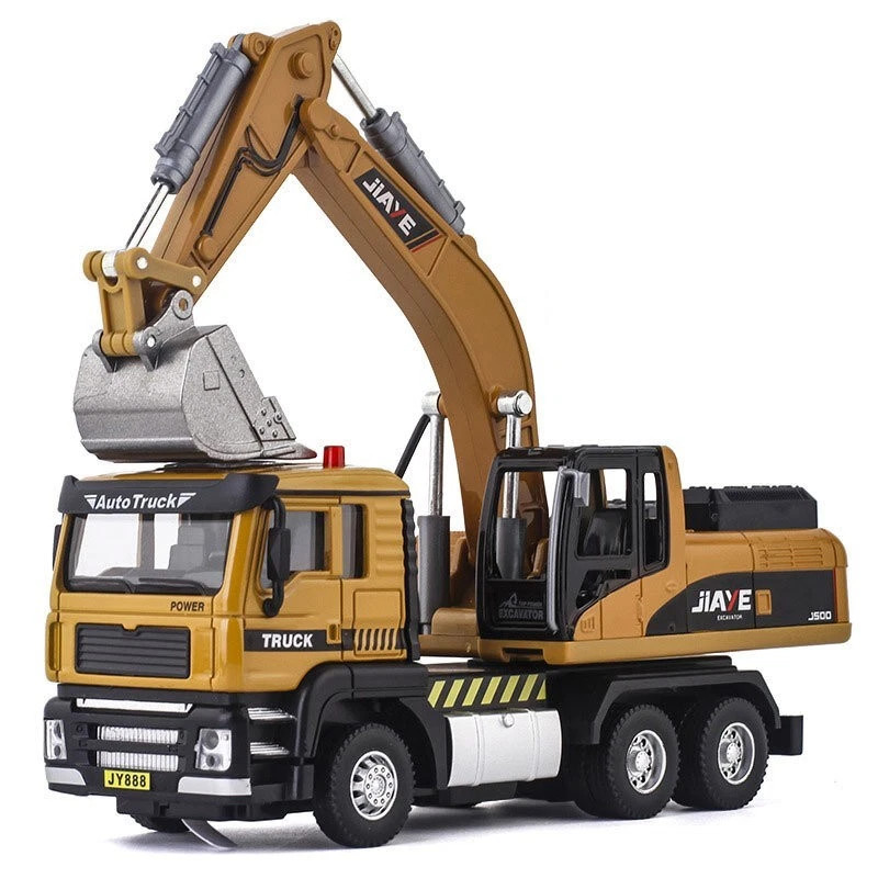 Excavator Truck Toy 1/50 Diecast Construction Vehicle Alloy Model Car Kids Gifts