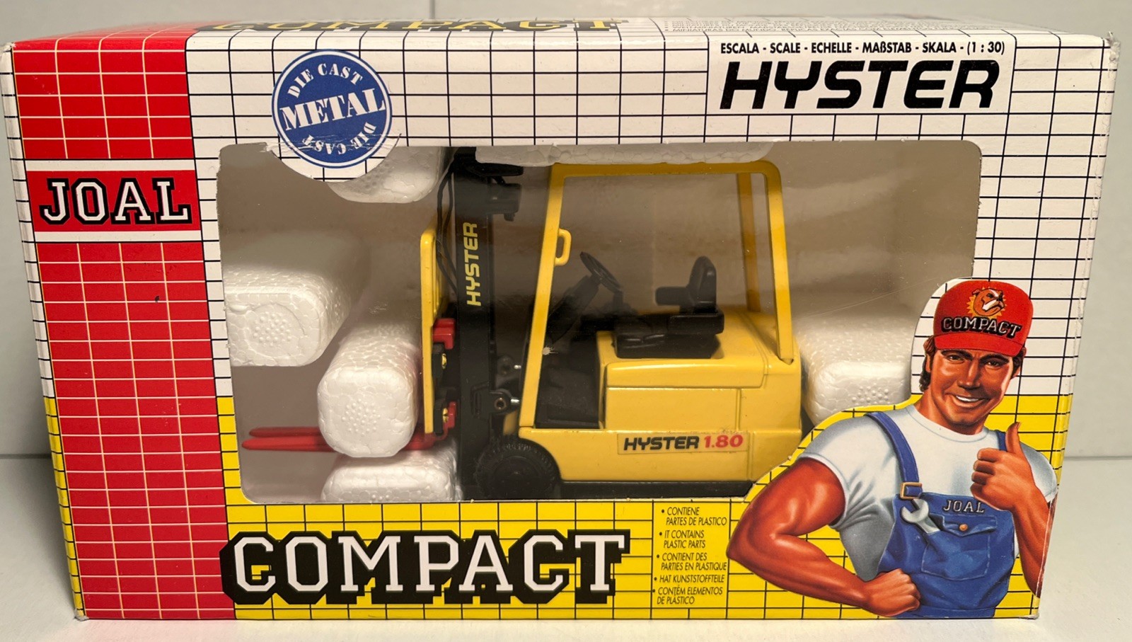 JOAL Compact HYSTER 1.80 Forklift Truck ~ 1:30 Scale Diecast Vehicle (B264)