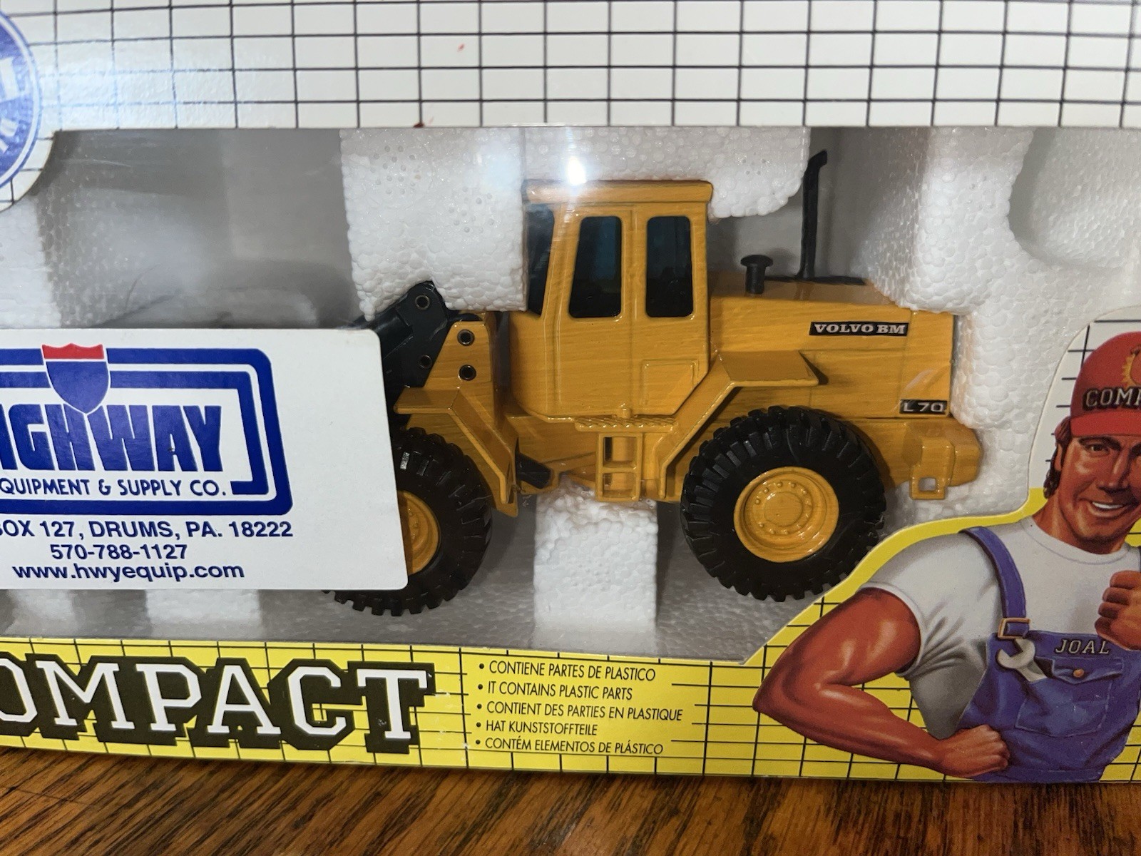 Joal Volvo BM L70C Loader. 1:50 Scale W/ Dealers Tag Drums, PA