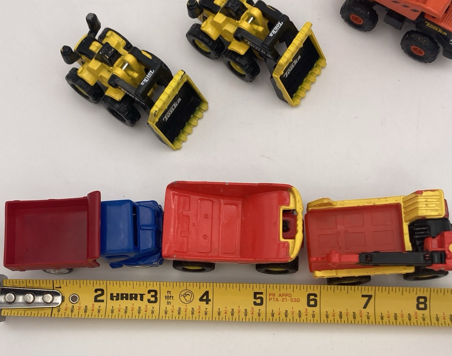 Lot Of 6 Maisto Tonka Die Cast And Plastic Construction Dump Trucks Bulldozers