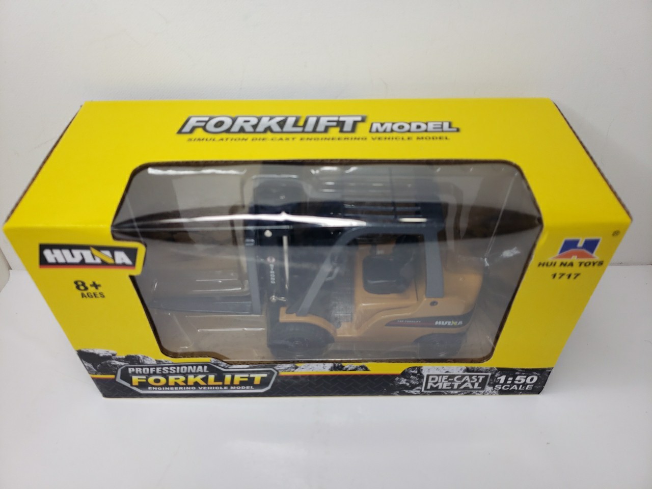 Huina Professional Forklift 1:50 Scale Simulation Diecast Metal Model Toy NEW
