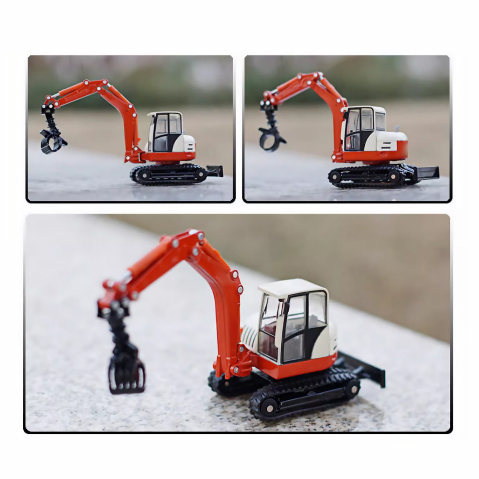 Alloy 1/50 Tracked Wood Grabbers Heavy Construction Vehicle Model Collection