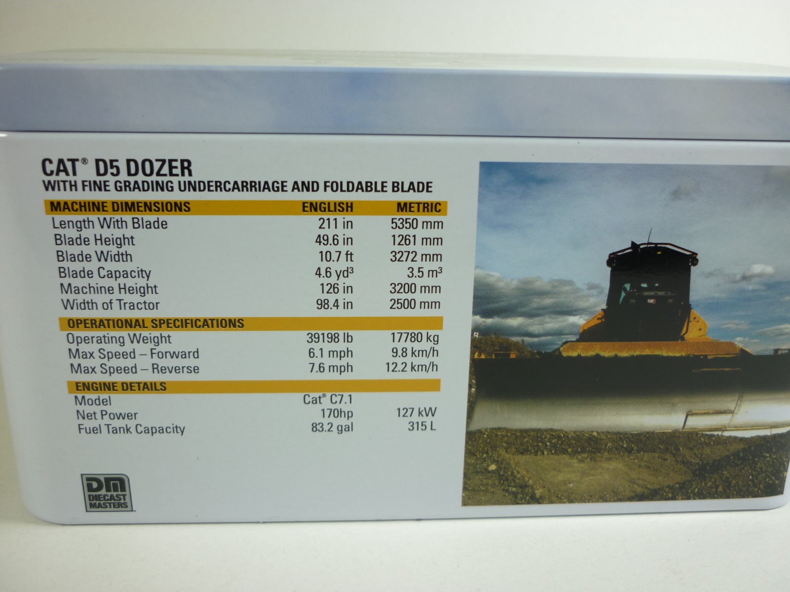 Diecast Masters 1:87 Caterpillar D5 Bulldozer Finished Model
