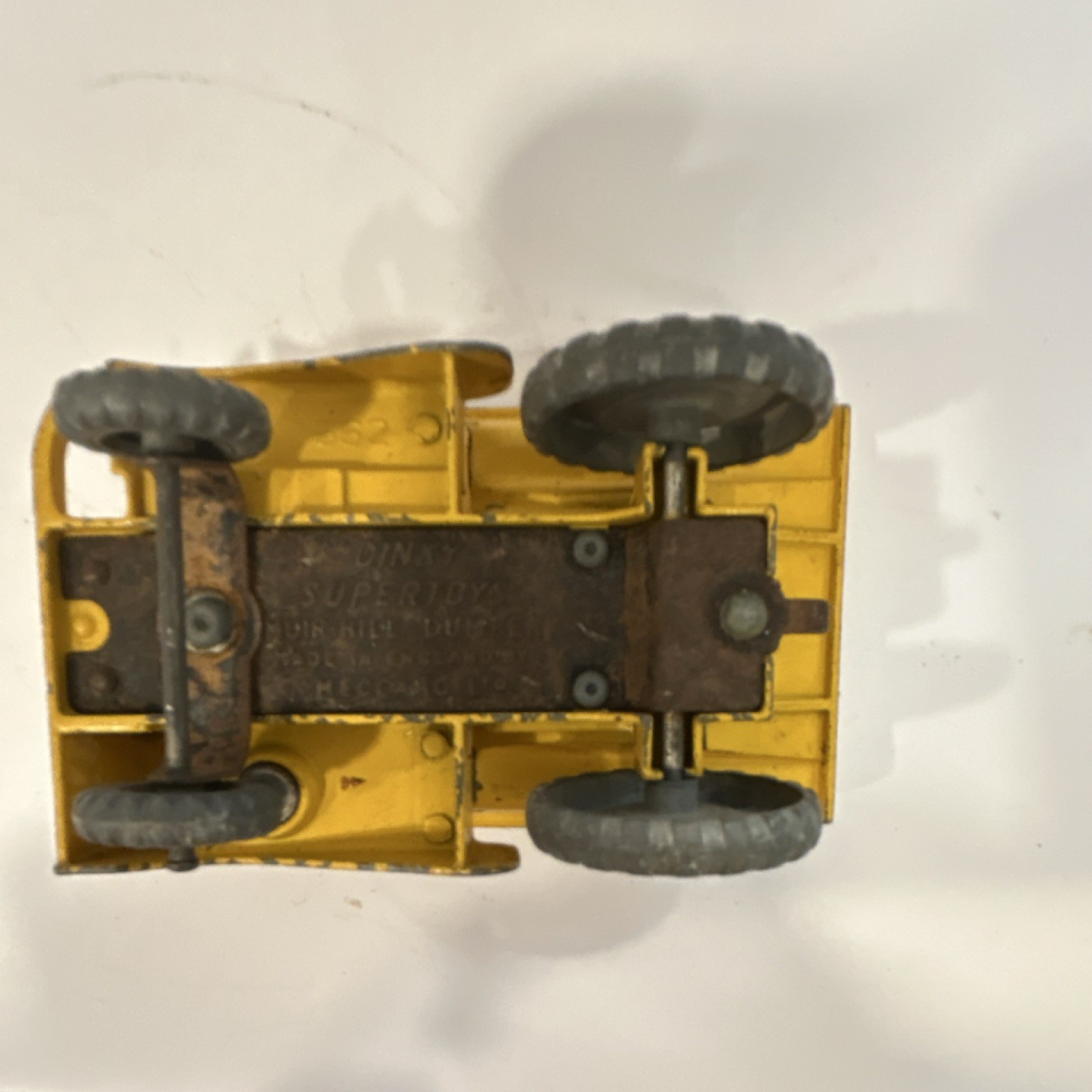 Dinky Supertoys Diecast Yellow Dump Truck Red Gray Construction Vehicle