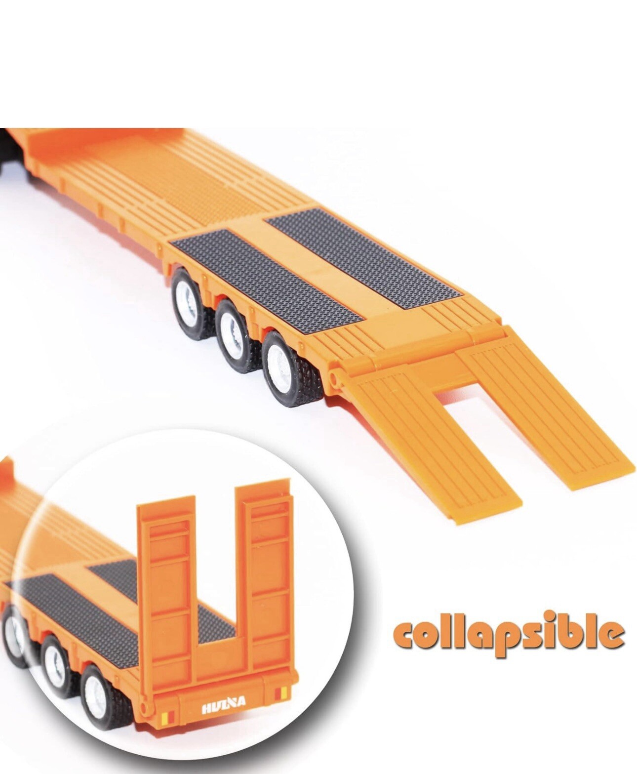 Huina 1:50 Flat Trailer Diecast Metal Model Construction Vehicle Toys