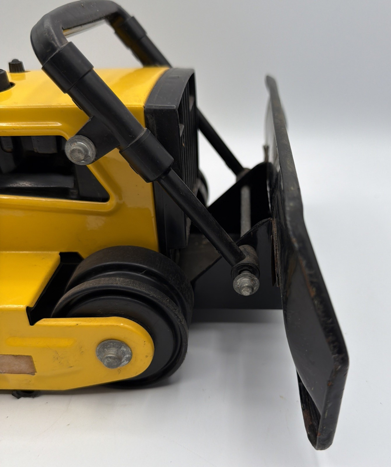 Vintage 1980s Tonka Trax Bulldozer Crawler: Pressed Steel Construction Toy 12″
