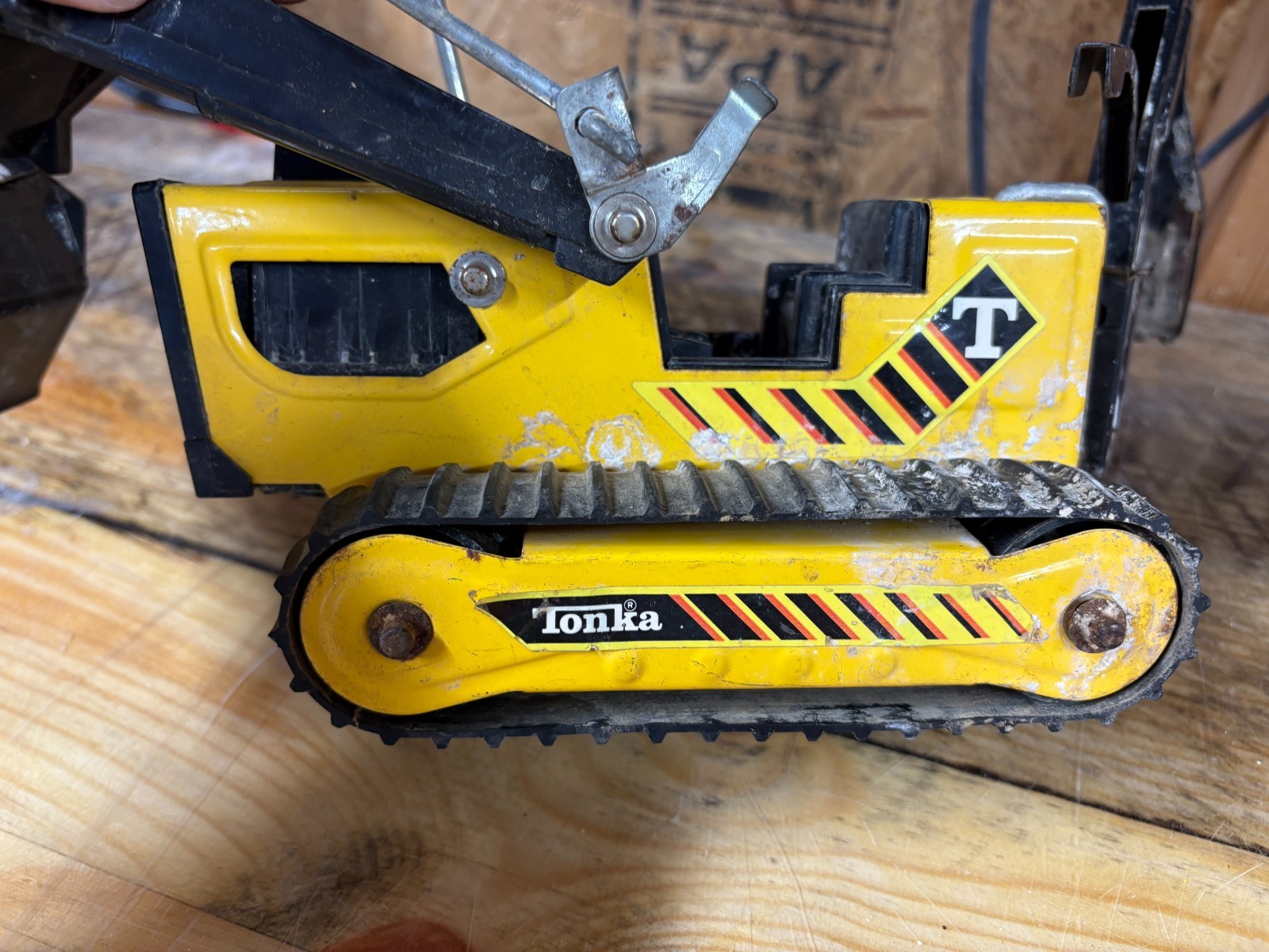 Vintage 70’s Tonka T-6 Trencher Backhoe Bulldozer Pressed Steel