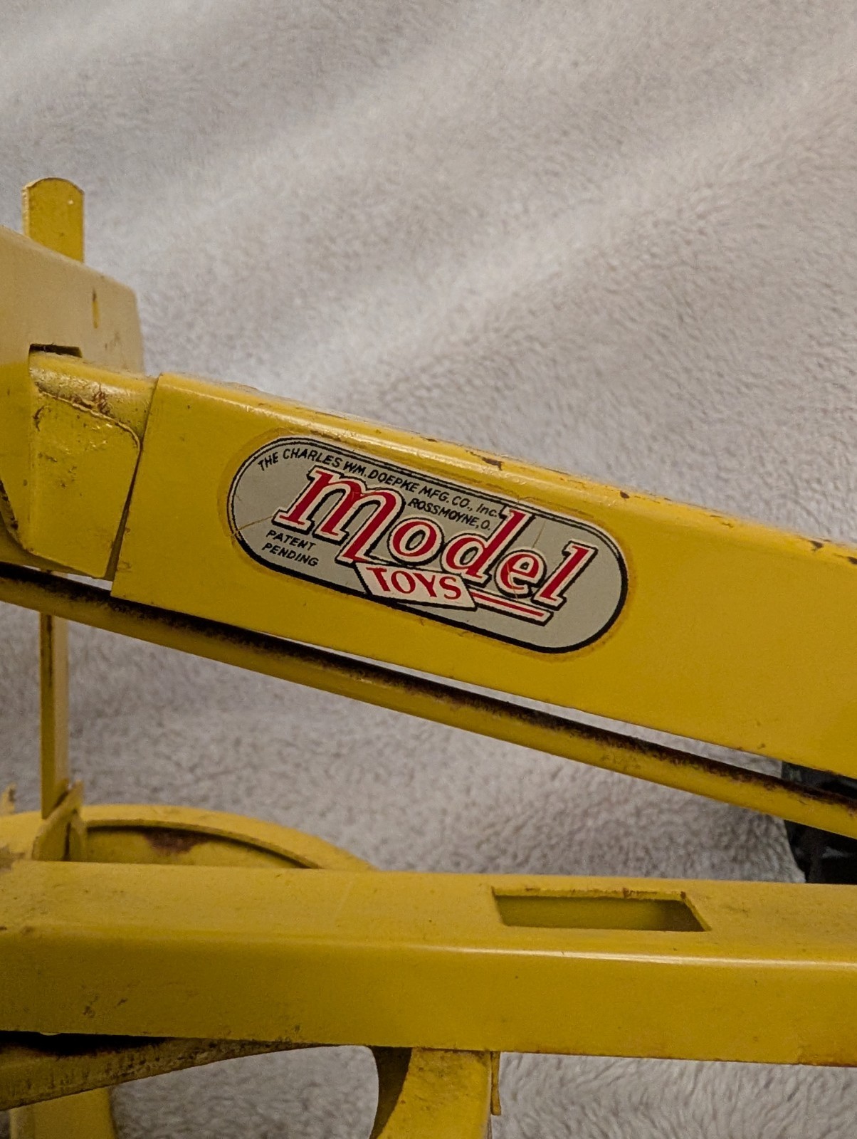 Doepke Adams Road Grader Diesel Pressed Steel Yellow/Black Vintage