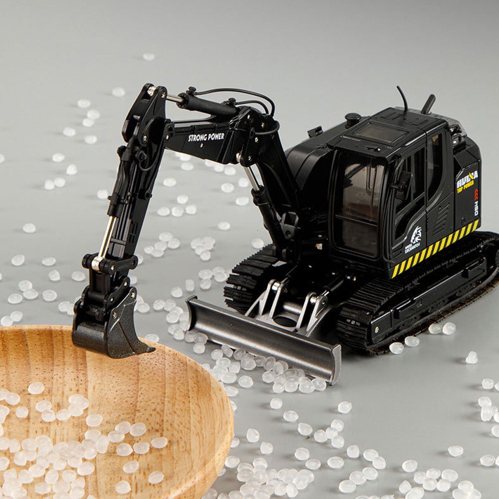 6.7″ Crawler Excavator Toy Construction Equipment Diecast Toy Vehicle Black