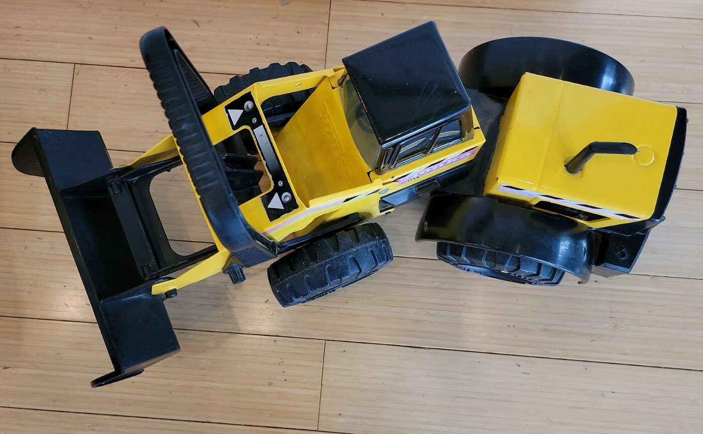 VINTAGE TONKA MIGHTY DUMP TRUCK 768 & MIGHTY FRONT LOADER 728 SET
