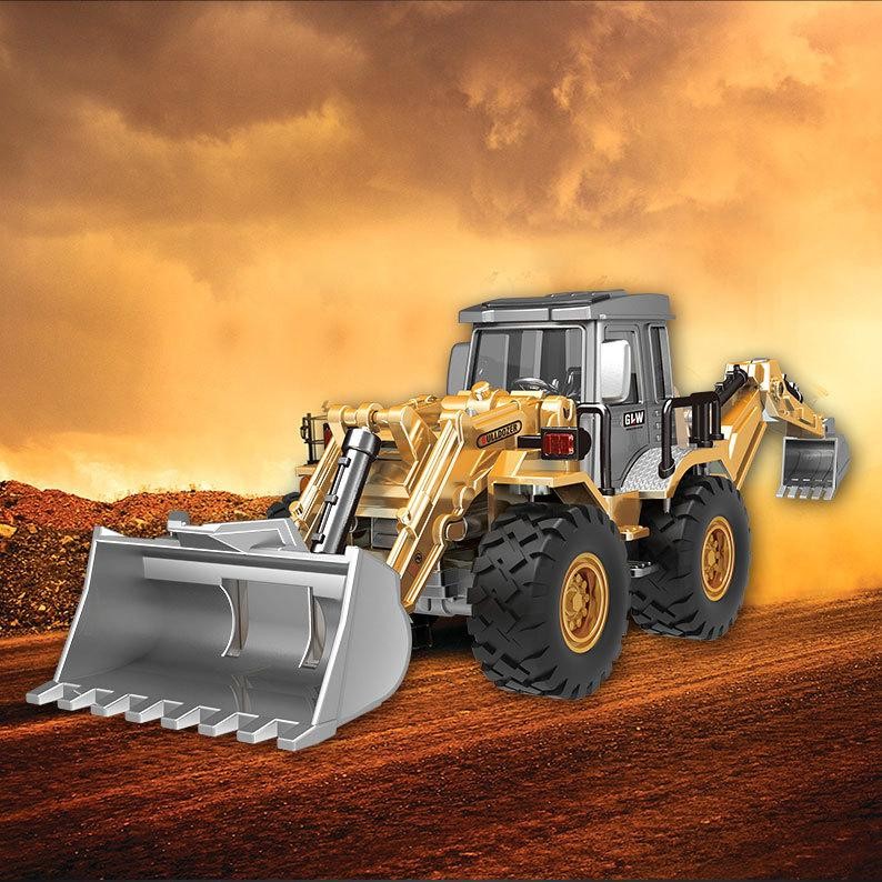 Engineering Diecast Inertial Tractor Excavator Bulldozer Truck Toy Gift Car