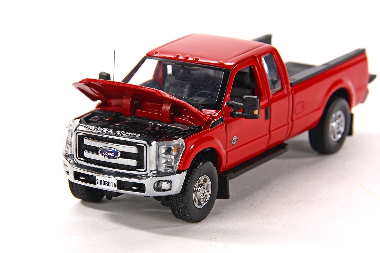 Sword 1300-RC Ford F-250 Pickup Truck Escort – Red/Chrome 1/50 Diecast MIB