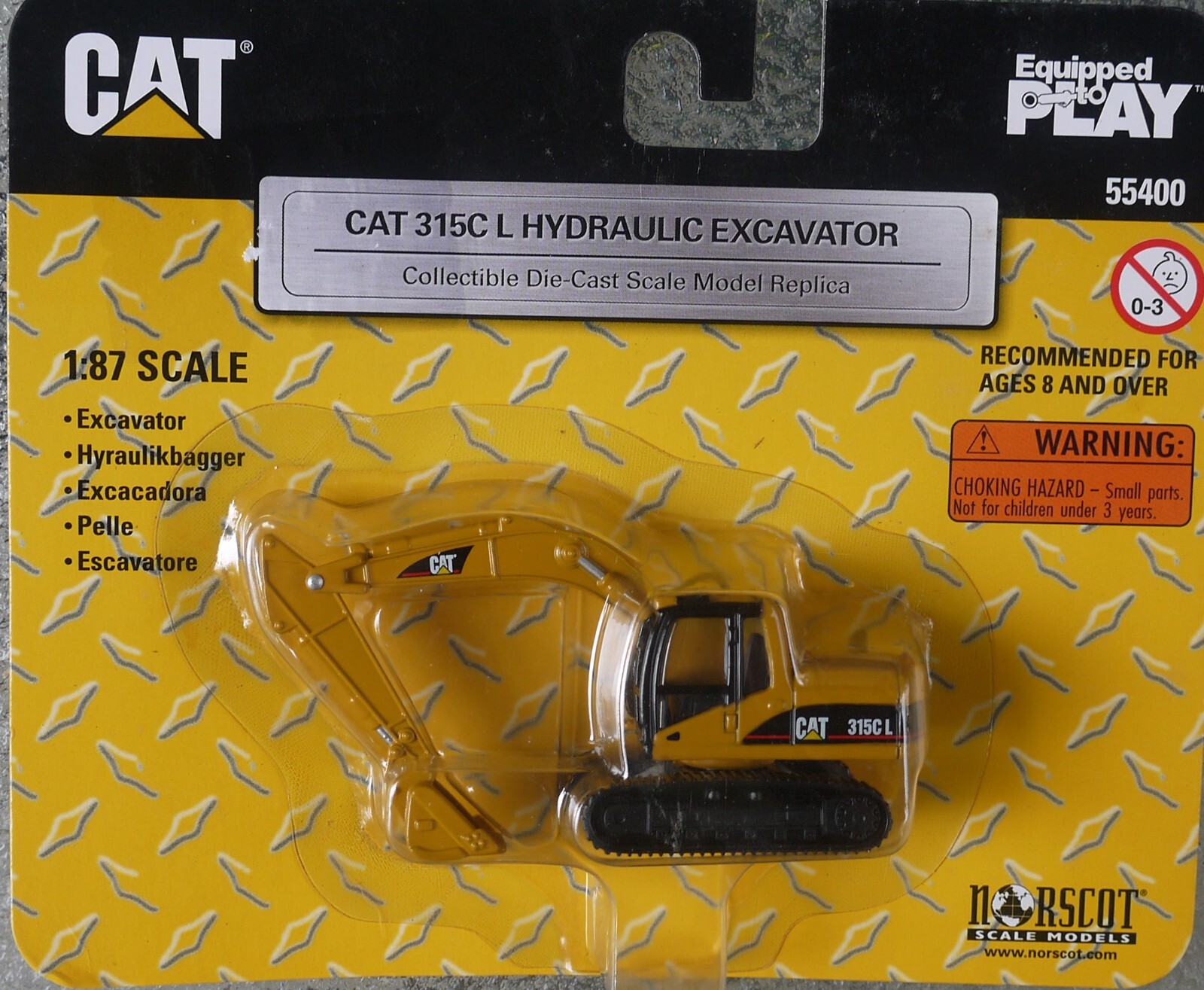 Diecast Norscot Die-Cast 1/87 HO Scale Cat 315C Excavator 55400 NEW RARE