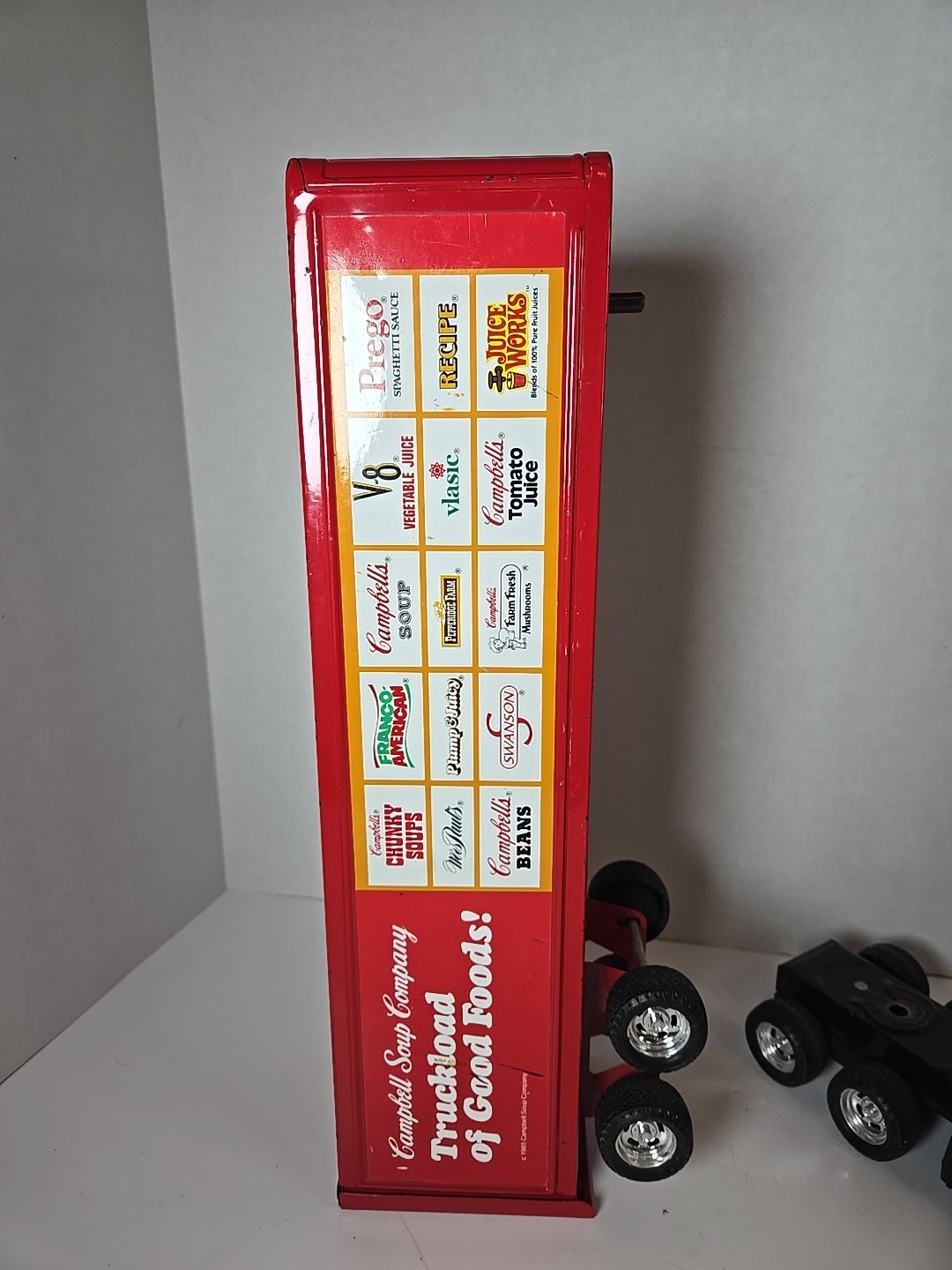 Vintage Pressed Metal Ertl Campbells Soup Cabover Semi Truck Tractor Trailer 80