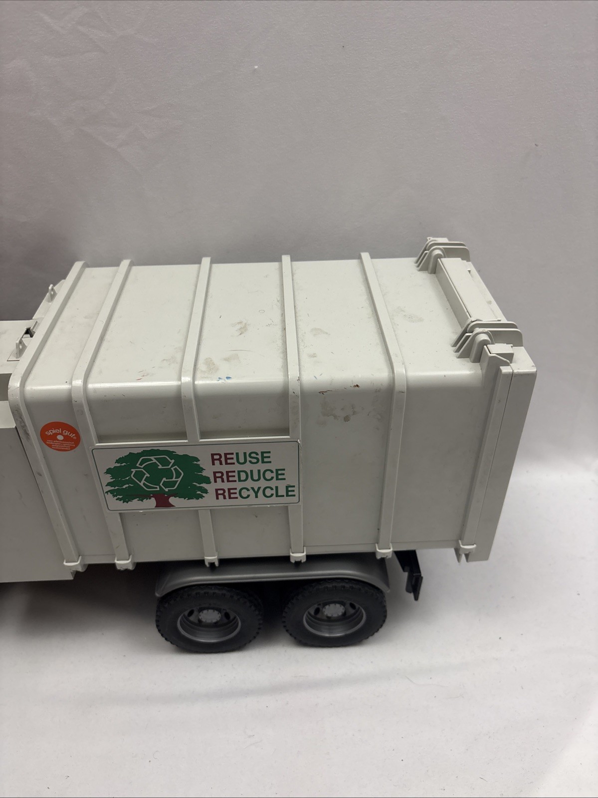 Vintage 1998 BRUDER MAN TGA Side Loading Garbage Truck Made In Germany Toy