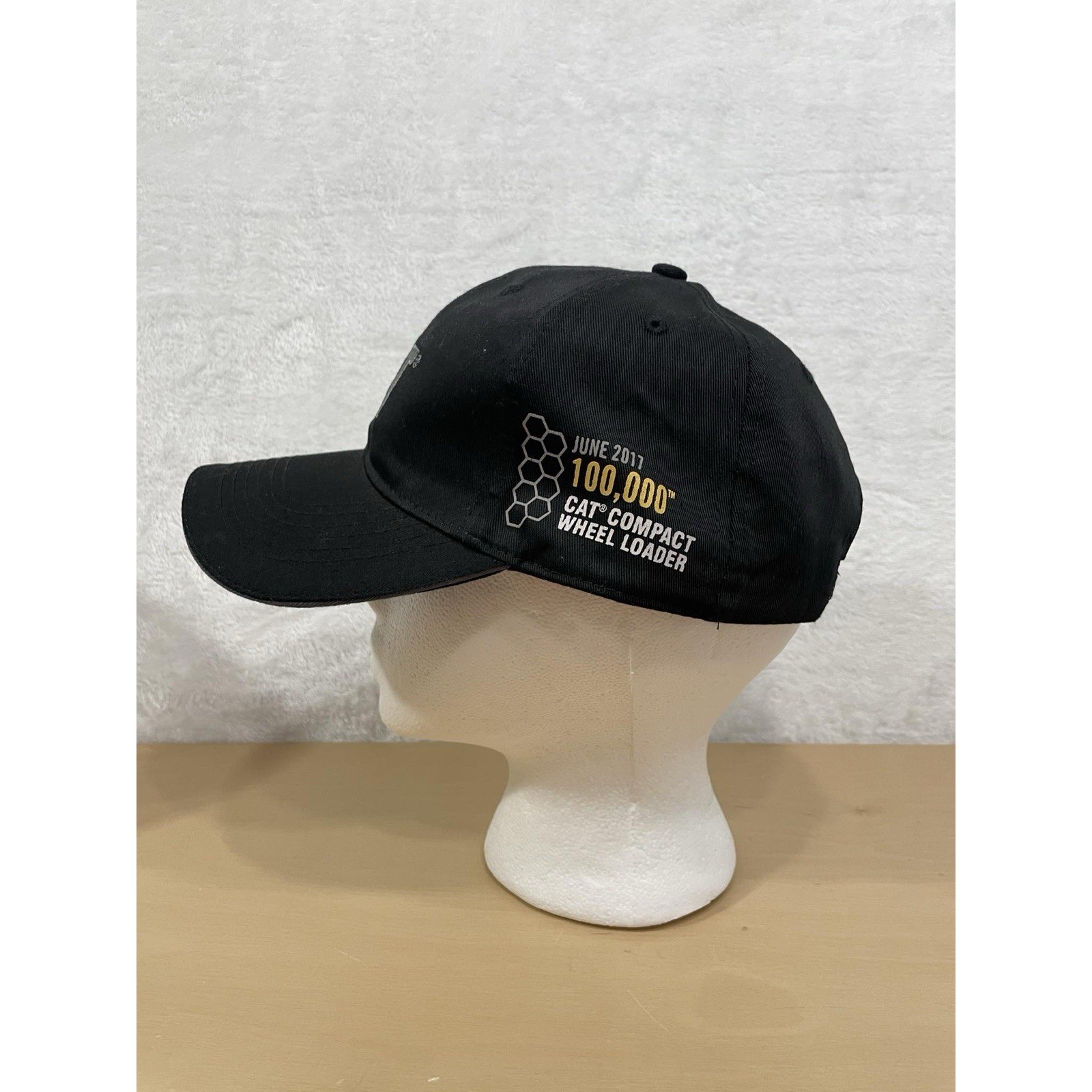 CAT Caterpillar Black Adjustable Hat June 2017 100,000th Compact Wheel Loader