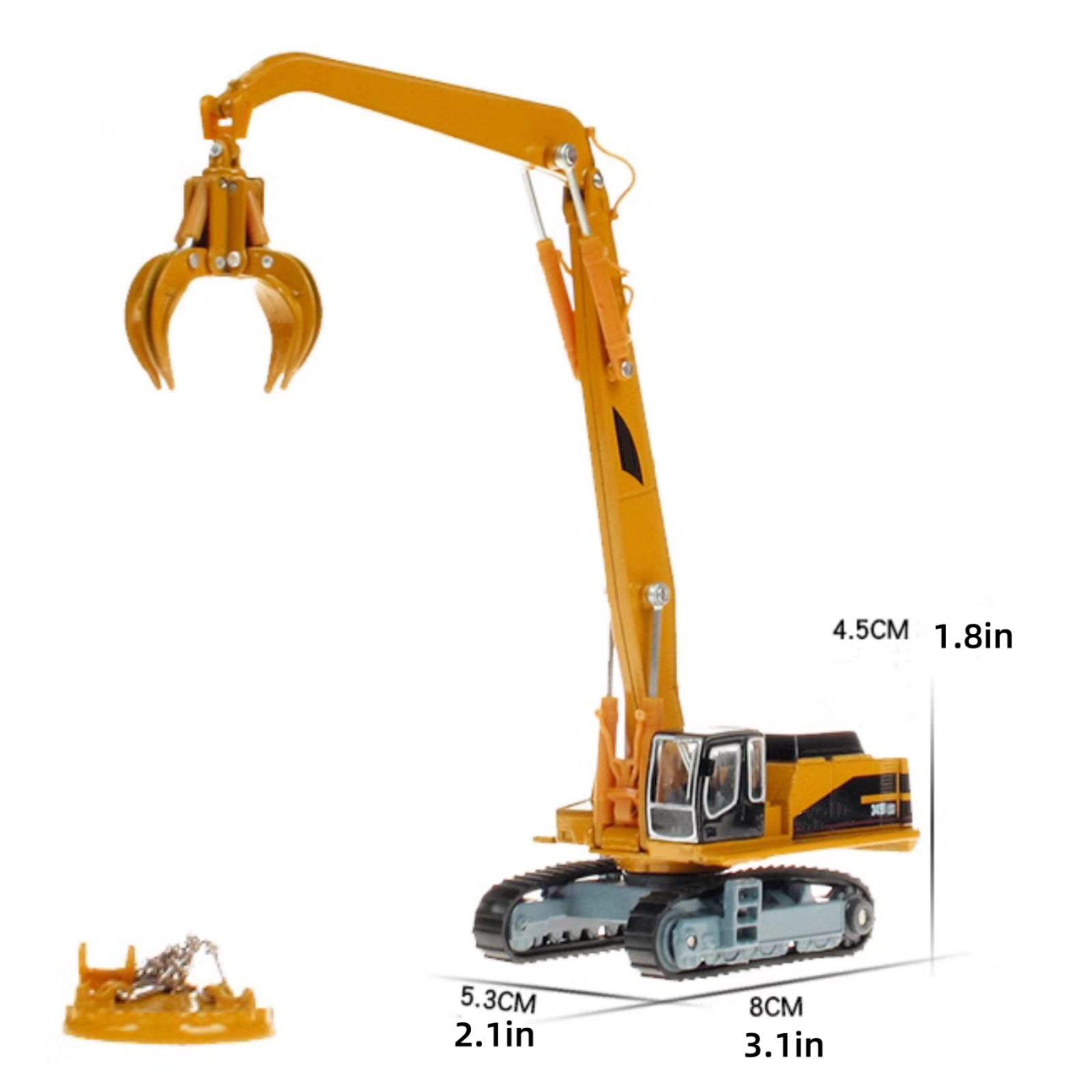 8cm Diecast Alloy 1/87 Scale Metal Material Handling Vehicle Simulation Model