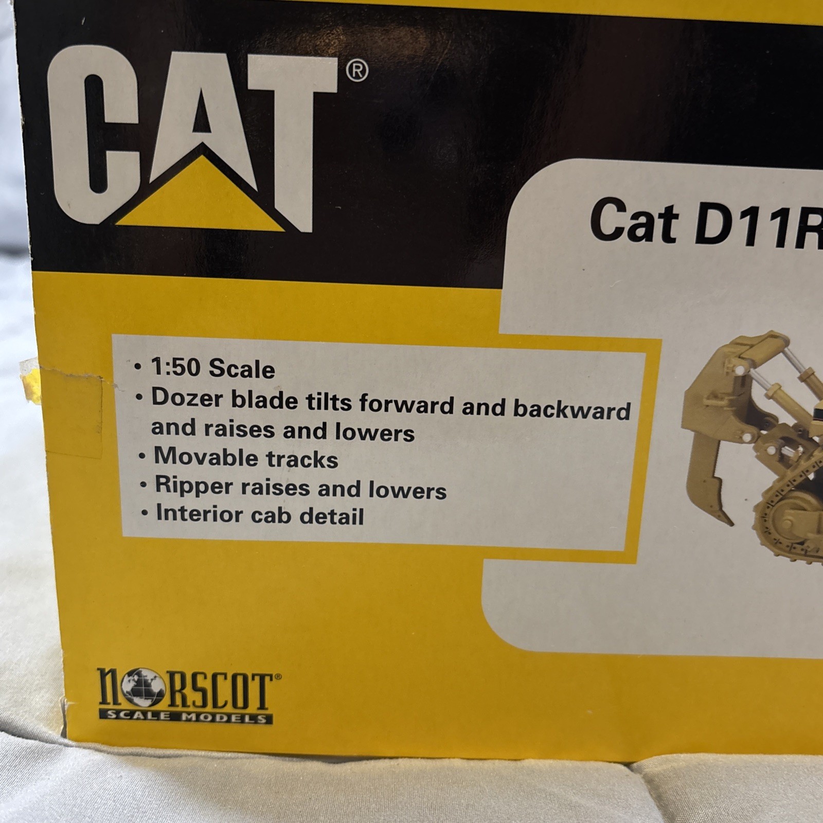 NORSCOT 1/50 SCALE #55025 CATERPILLAR CAT D11R TRACK-TYPE TRACTOR W/RIPPER NIB