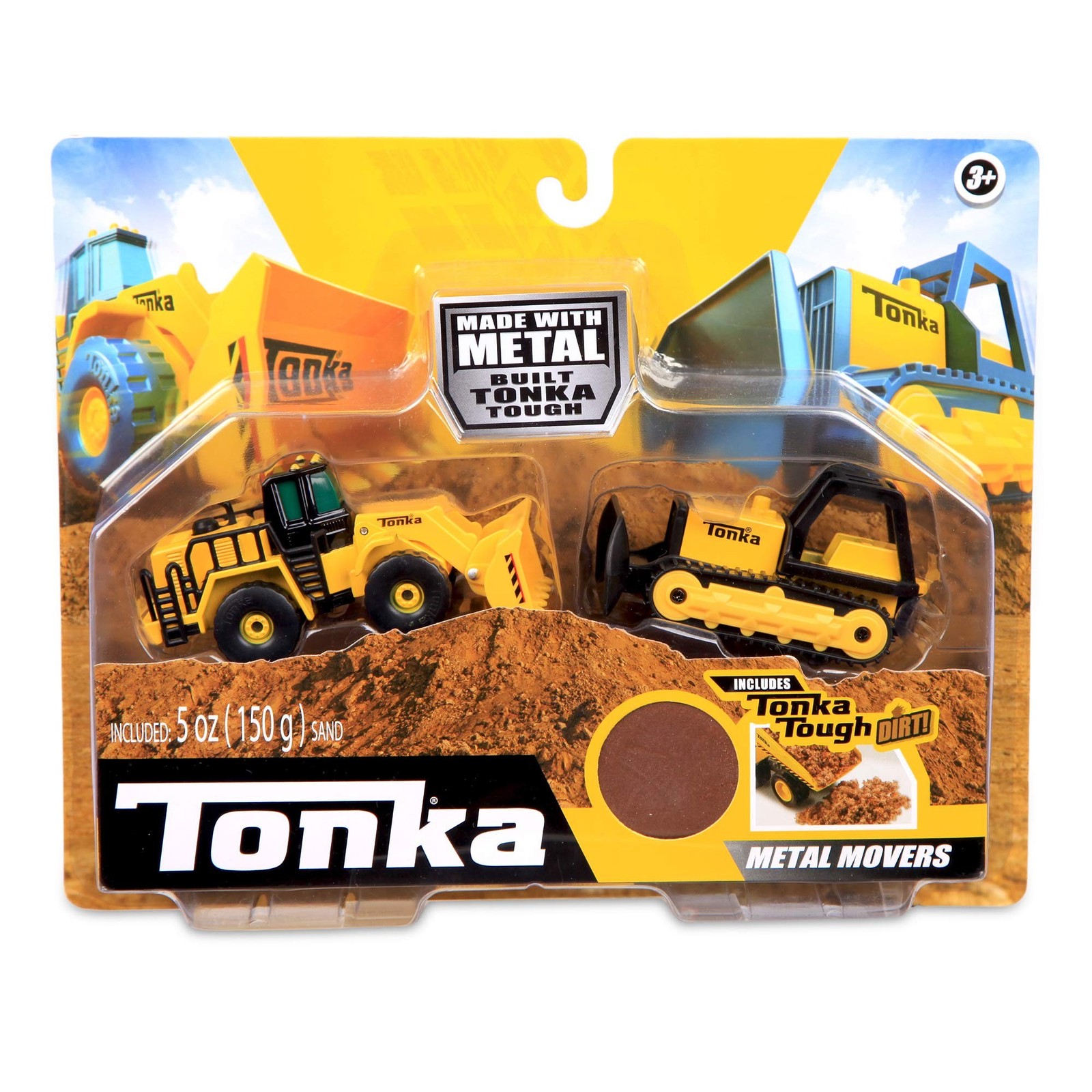 Basic Fun Tonka – Metal Movers Combo Pack Series 2 – Bulldozer and Front Loader