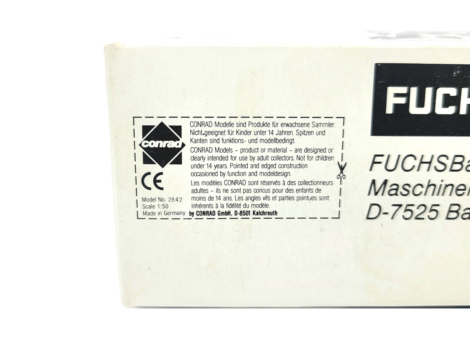 Fuchs 350 Scrap Handler – Conrad 1:50 Scale Diecast Model #2842 New